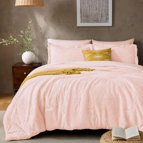 Vista 14 de JOLLYVOGUE Juego de edredón Queen de 7 piezas, cama bohemia copetuda en una Edredón ultra suave, certificado OEKO-TEX, para todas las estaciones