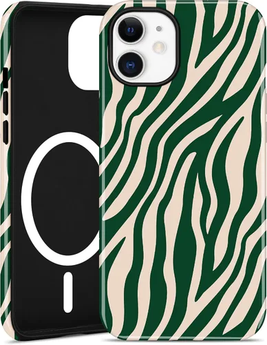 Vista 88 de Jusy Funda magnética Zebra para iPhone XR, color negro