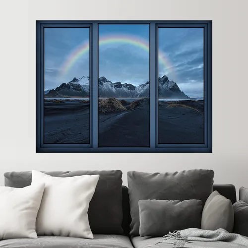 Vista 35 de SIGNWIN Adhesivo mural removible para pared, atardecer cielo naranja, otoño, bosque, árbol, paisaje, naturaleza, arte fino, rústico, paisaje