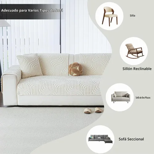 Vista 4 de Funda para sofá, fundas de sofá antideslizantes y lavables para perros, aptas para mascotas, fundas de sofá para mascotas, protector de sofá bohemio