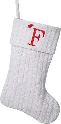 Vista 111 de Medias de Navidad personalizadas de 19 pulgadas con iniciales bordadas, medias de Navidad de punto negro para decoraciones de vacaciones familiares