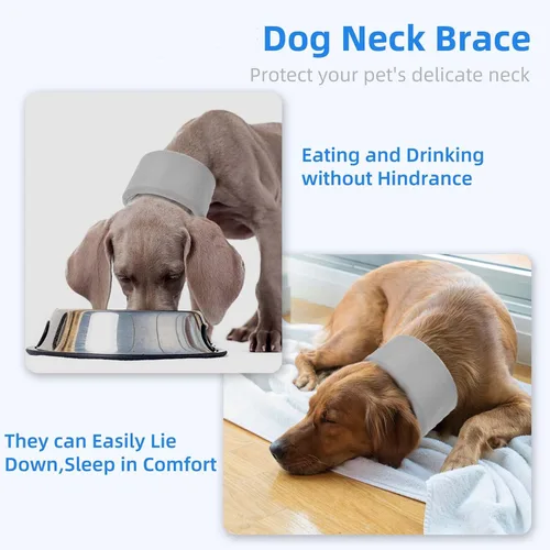 Vista 4 de ETIAL Soporte para el cuello para perro después de la cirugía, collar protector transpirable para perros para evitar que las mascotas cicatricen