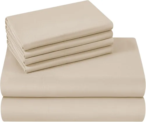 Vista 17 de HOMEIDEAS Sábanas de cama tamaño completo – Juego de 6 piezas (azul aguamarina) – Sábanas de ropa de cama de microfibra cepillada extra suave