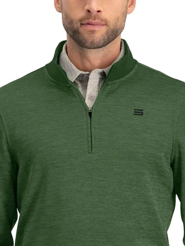 Vista 3 de Three Sixty Six Suéteres Dry Fit para hombre, chaqueta de golf de forro polar con cremallera de un cuarto, ajuste a medida