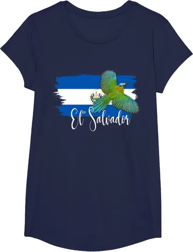 Vista 29 de Camiseta con la bandera de El Salvador, mapa de El Salvador, camiseta de Salvador para mujer, Negro