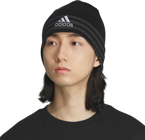 Vista 5 de adidas Men's Eclipse Reversible Beanie, standard fit acrylic knit skull caphat for winter