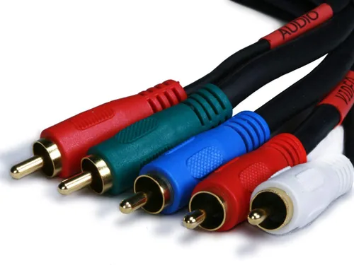 Vista 2 de Monoprice 1.5ft 22AWG 5-RCA Componente Video/Audio Cable Coaxial (RG-59/U) - Negro