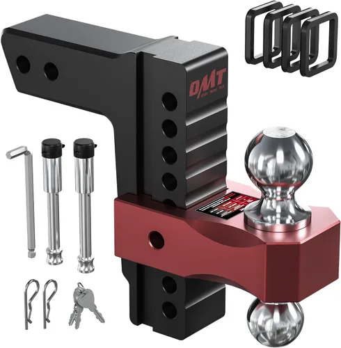 Vista 11 de OMT - Enganche de remolque ajustable, receptor de 2 pulgadas, enganche de Negro-Azul
