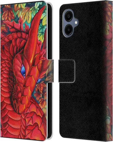 Vista 364 de Head Case Designs Officially Licensed Carla Morrow Galactic Entrancement Dragons Leather Wallet Case Compatible with Samsung Galaxy A07 4G