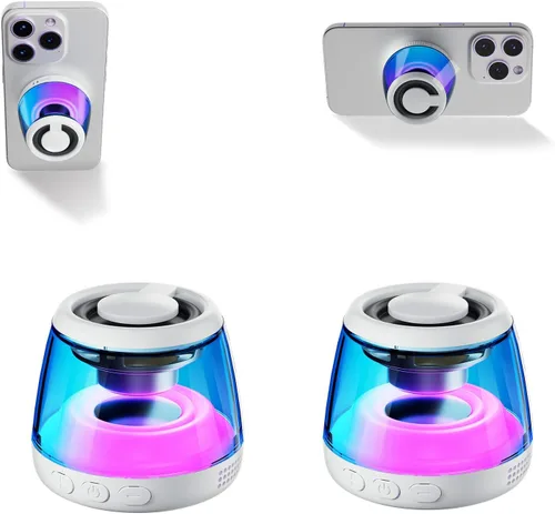Vista 11 de Altavoz Bluetooth magnético,Soporte de teléfono de inducción negro-1 pieza