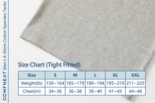 Vista 7 de Comfneat Paquete de 6 camisetas sin mangas de algodón y elastano para hombre