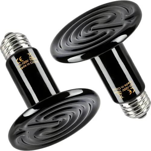 Vista 15 de HealSmart - Lámpara de calor para reptiles de 75 W, emisor de calor cerámico, sin emisión de luz, bombillas de calor adecuadas