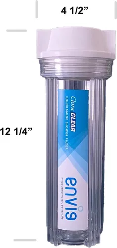 Vista 5 de Envig CloraClear - Filtro de ducha de cloramina y sulfuro de hidrógeno, reduce la picazón en la piel seca, pérdida de cabello, caspa, eccema