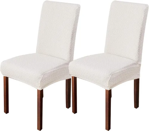 Vista 17 de Genina Fundas impermeables para sillas de comedor, cocina, fundas para sillas de comedor Parson (beige, 2 unidades)