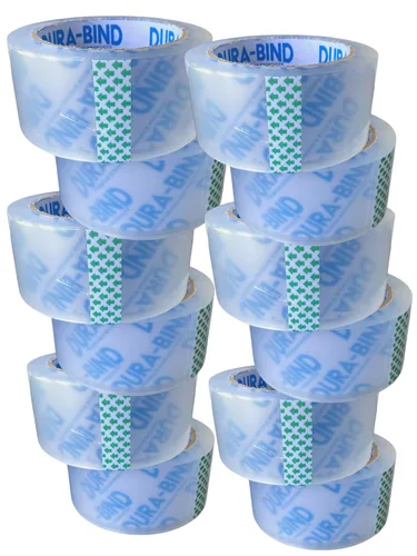 Vista 8 de Durabind - Cinta de embalaje resistente, paquete de 6 rollos de 60 yardas x 2 pulgadas. Cinta transparente resistente para envíos, embalaje