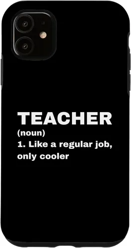 Vista 8 de Funny Teacher Definition Like A Regular Job Only Cooler Noun Case for iPhone 17