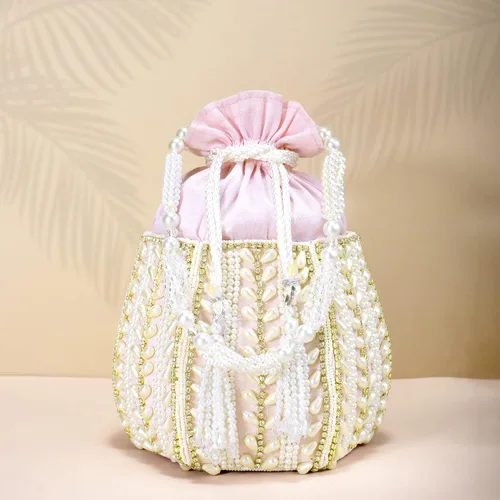 Vista 6 de Aheli Potli Bags Gift for Women Evening Bag Clutch Ethnic Bride Purse with Drawstring
