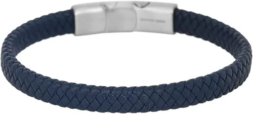 Vista 10 de Geoffrey Beene - Pulsera trenzada de cuero auténtico para hombre, con cierre de acero inoxidable