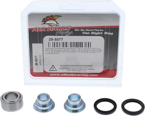 Vista 3 de All Balls Racing 29-5077 Kit de rodamientos de amortiguador trasero compatible con/repuesto para KTM 150 XC-W, 250 EXC-F, 250 XC-W, 300 XC-W, 300