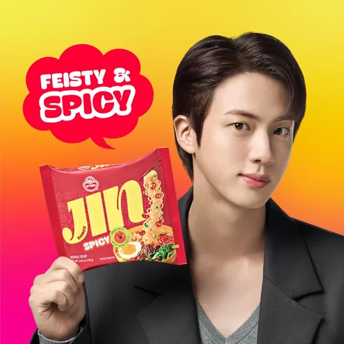 Vista 3 de OTOKI Jin Ramen - Sabor suave (paquete de 32), auténticos fideos instantáneos coreanos, mezcla de sopa de ramen coreana auténtica, sabrosa y rica