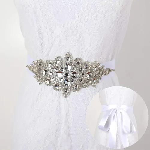 Vista 12 de Apliques de cuentas de perlas de diamantes de imitación rojos apliques de novia accesorios de cristal de ajuste de diamantes de imitación