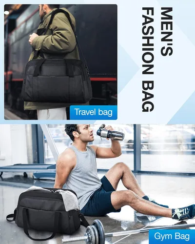 Vista 2 de BAGSMART Bolsa de viaje, Negro, 54L, Bolsa de viaje