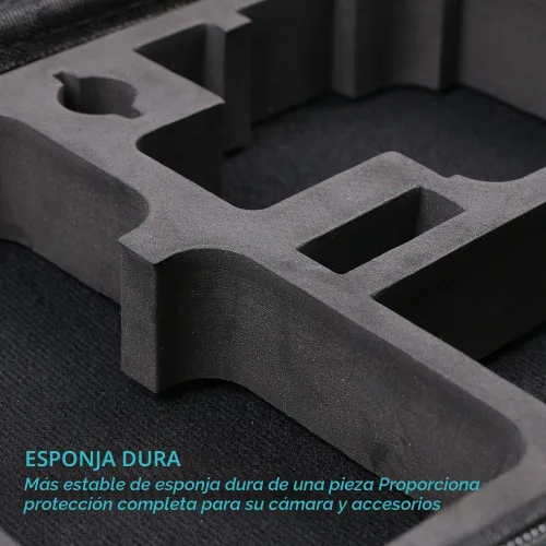 Vista 4 de Funda de transporte impermeable compatible con GoPro Hero 13/12/11/10/9/8/7/(2018)/6/5 Negro, DJI osmo action, AKASO/Campark/YI Action Camera y más