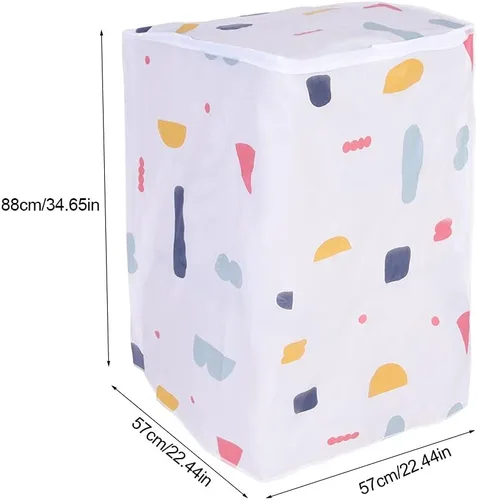 Vista 2 de TOPINCN Cubiertas para lavadora y secadora, cubierta impermeable con cremallera, para lavadora y secadora de carga superior o frontal