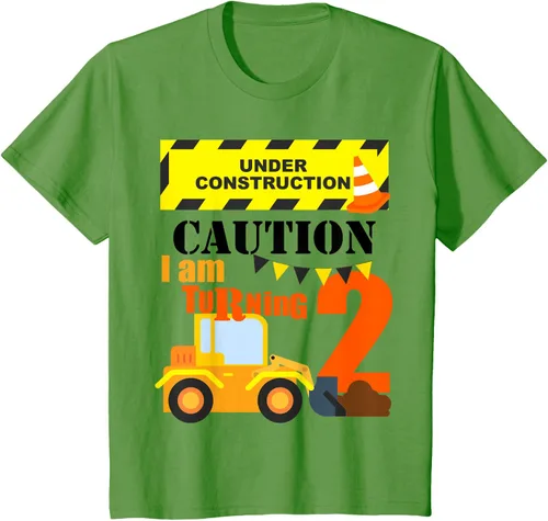 Vista 18 de Camiseta para niño de 2 años de edad con excavadora de cumpleaños para niños de 2ª construcción, Blanco, Kids 2