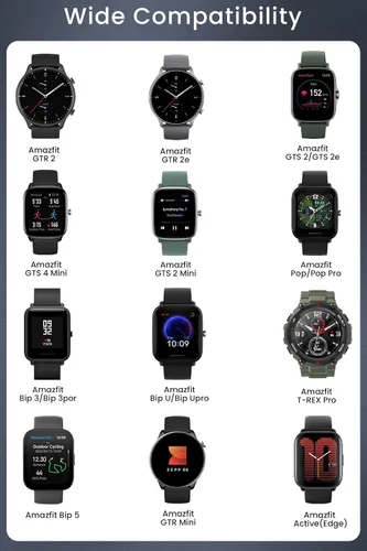 Vista 2 de Paquete de 2 cargadores para Amazfit Bip 5/3, Bip U Pro, Gts 4 Mini, Gts 2/2 Min i/ 2e, GTR 2/2e, GTR Mini, T-Rex Pro, Active, cargador de reloj