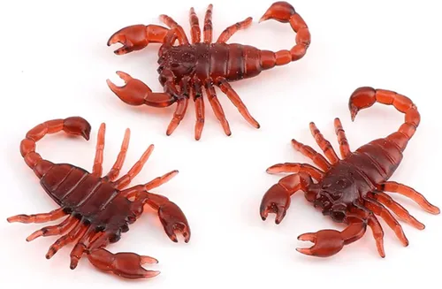 Vista 2 de 30 piezas de escorpiones falsos de plástico falsos insectos insectos Halloween abril tontos fiesta Navidad bromas regalos bromas para adultos