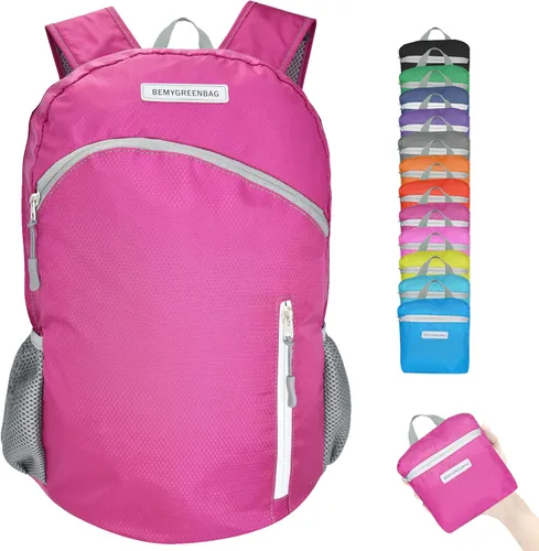 Vista 10 de Mochila impermeable plegable 35L para viajes de deportes al aire libre dentro del compartimento de ropa mojada plegable para múltiples