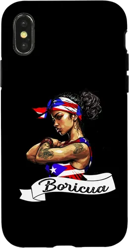 Vista 5 de Funda para iPhone 16 chica puertorriqueña Boricua Puerto Rico Flag Pride Mujer