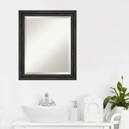Vista 6 de Amanti Art Bathroom Mirror for Over Sink, Vanity Mirror, Wood Frame, Hangs Horizonally and Vertically, Bathroom Wall Decor, Beveled Edge