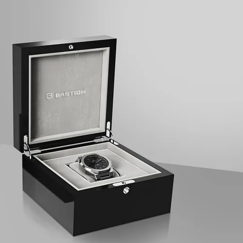 Vista 2 de BASTION Nomad - Reloj automático para hombre, acero inoxidable, movimiento japonés, cuerda automática, reloj clásico de lujo impermeable, Acero