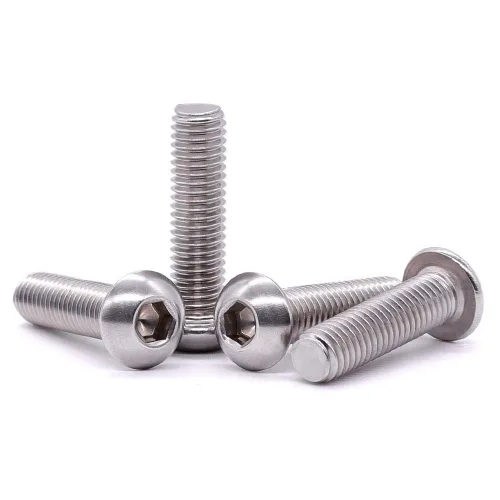 Vista 12 de Tornillos de cabeza de enchufe de 3/8-16 x 1 botón, acero inoxidable 304 18-8, rosca completa, rosca gruesa UNC, accionamiento hexagonal Allen, 5
