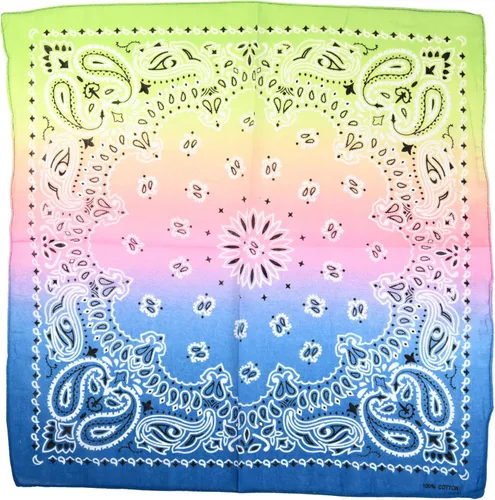 Vista 42 de Motique Accessories Bandana de algodón de 22 pulgadas con estampado cachemira