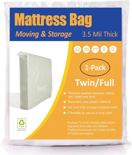 Vista 12 de ComfortHome Bolsa de colchón para mudanza y almacenamiento, se adapta a colchones de tamaño Queen y King, paquete de 1
