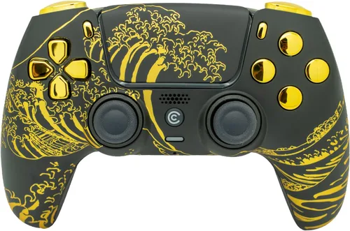 Vista 5 de Custom Wireless Controller Compatible with PS5 - Multiple Designs Available (Abstract Fusion)