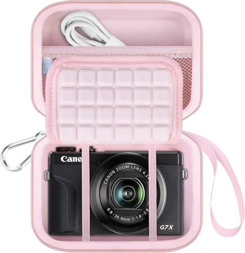 Vista 11 de Lacdo Funda para cámara Canon PowerShot G7 X Mark III/PowerShot G7 X Mark II 4K Vlogging Cámara de Vlogging, bolsa de transporte para cámara