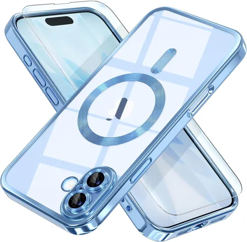 Vista 106 de Misea Funda magnética para iPhone 14 compatible con MagSafe [nunca amarillenta] [protección contra caídas de grado militar] protector completo