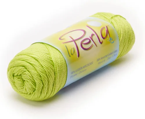 Vista 6 de LA Perla de Omega - Hilo Perle 100% algodón mercerizado ideal para ganchillo fino - Color: 01 - Blanco 601