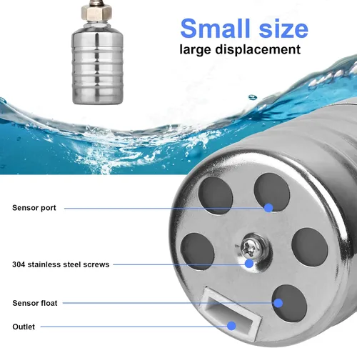 Vista 4 de Kit de válvula de flotador de agua, 1/2 a 3/4 pulgadas de acero inoxidable de alta calidad, apagado automático, sistema de control de nivel