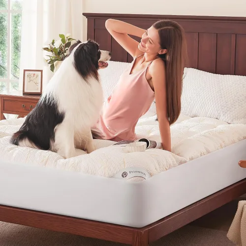 Vista 7 de PRIMESOFT Cubrecolchón de Tamaño Individual, Almohadilla Gruesa de Colchón Tipo Almohada, Bolsillo Profundo de Hasta 21 Pulgadas, Almohadilla