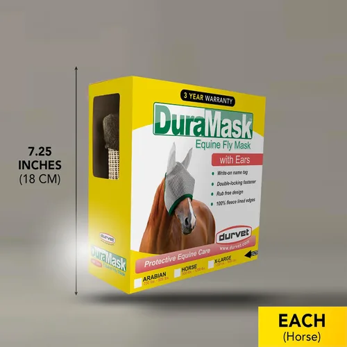 Vista 4 de Durvet 698740 Duramask Máscara de mosca con orejas Caballo