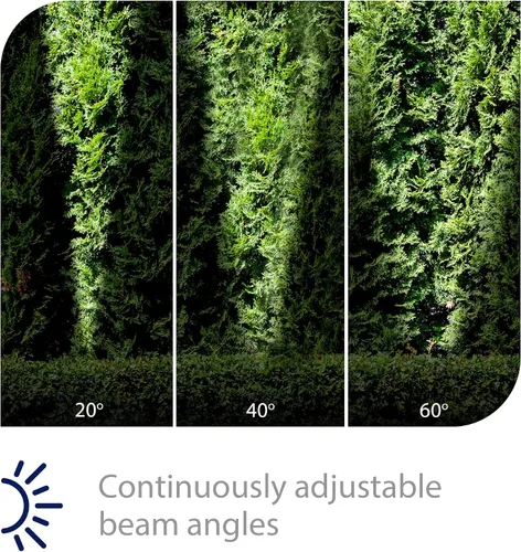 Vista 6 de WAC Iluminación de paisaje, luz LED de 12 V de tamaño pequeño con ángulo de haz ajustable y control de brillo integral, 50-420 lúmenes, 2700 K, LED