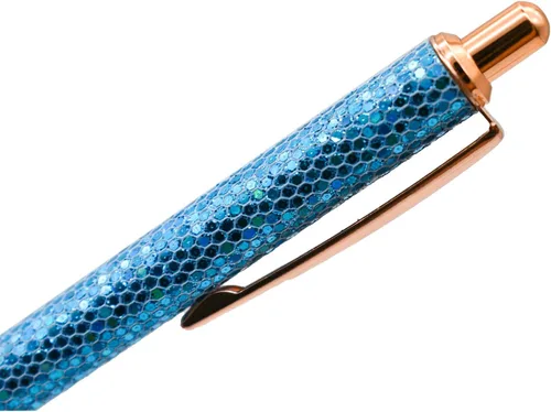 Vista 8 de 6 bolígrafos brillantes de metal con estampado de leopardo, tinta negra para mujeres y niñas, bodas, fiestas, oficina