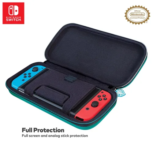 Vista 5 de Game Traveler Nintendo Switch Animal Crossing Case - Holds Switch OLED, Switch or Switch Lite, Adjustable Viewing Stand & Bonus Game Cases, Deluxe