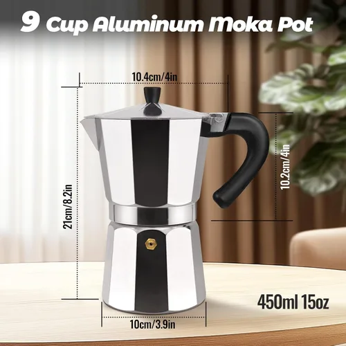 Vista 148 de Cafetera clásica de aluminio para 3 tazas Azul