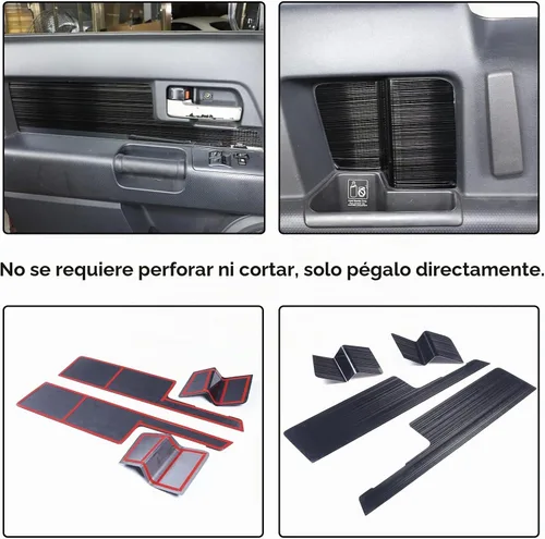 Vista 4 de Aunginsy Cubierta de moldura de panel de puerta interior de coche Compatible con Toyota FJ Cruiser 2007-2021 Protección de panel de manija de puerta